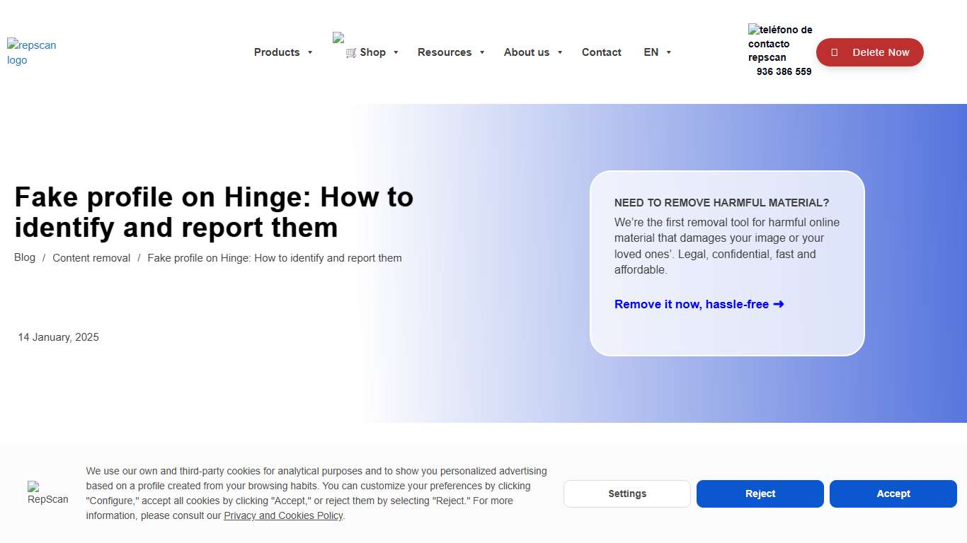 Fake profile on Hinge: How to identify and report them - RepScan