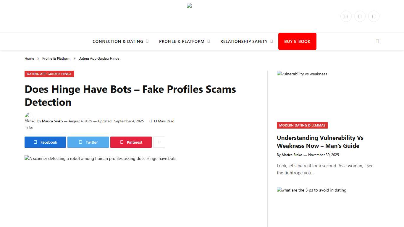 Does Hinge Have Bots – Fake Profiles Scams Detection